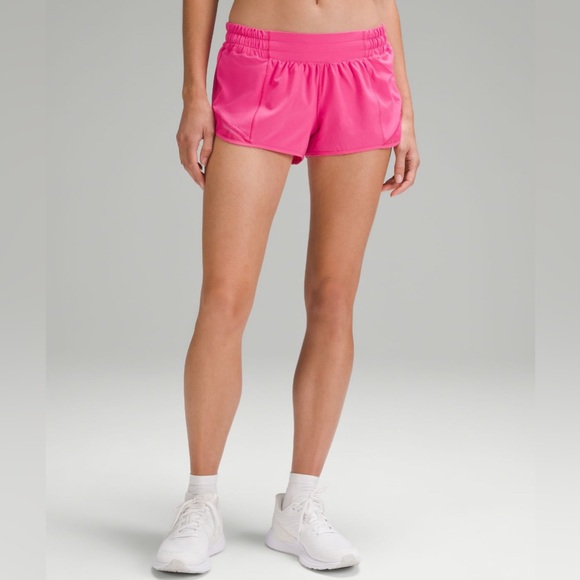 NEW 🎉 LuLuLemon Hotty Hot Low Rise Lined Gym Running Short Sonic Pink Women 10 - Picture 1 of 6